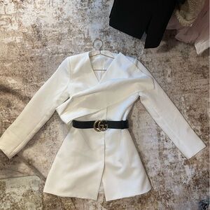 White Blazer Dress BELT NOT INCLUDED